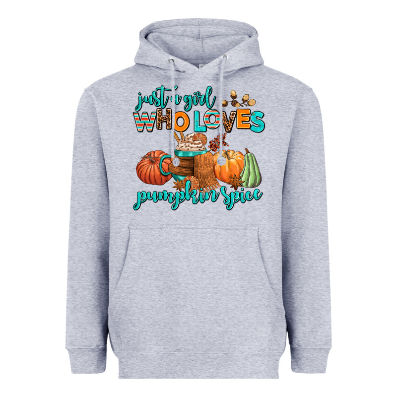 Just A Girl Who Loves Pumpkin Spice Heavyweight Hoodie by AdoDesignShop | Teevron