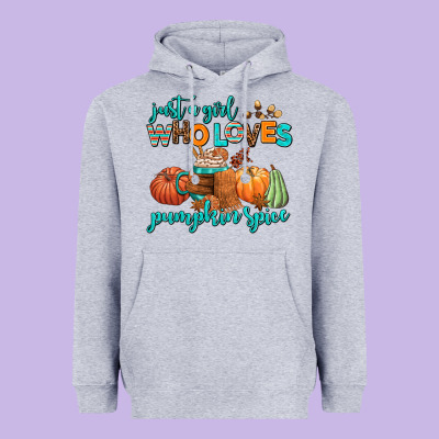Just A Girl Who Loves Pumpkin Spice Heavyweight Hoodie Designed By Adodesignshop