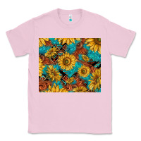 Bubblegum Pink rustic sunflowers Classic Tee - TumblerDesignByShophia
