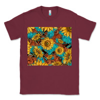 Burgundy rustic sunflowers Classic Tee - TumblerDesignByShophia