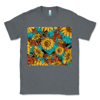Charcoal Heather rustic sunflowers Classic Tee - TumblerDesignByShophia