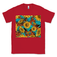 Red rustic sunflowers Classic Tee - TumblerDesignByShophia