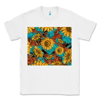 White rustic sunflowers Classic Tee - TumblerDesignByShophia