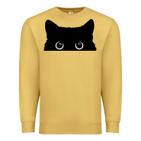 Antique Gold Peeking Cat Premium Sweatshirt - maiPhamDesign