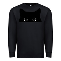 Black Peeking Cat Premium Sweatshirt - maiPhamDesign