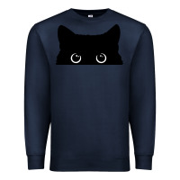 Navy Peeking Cat Premium Sweatshirt - maiPhamDesign