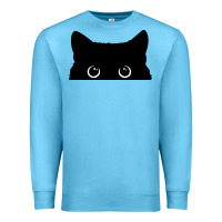 Ocean Blue Peeking Cat Premium Sweatshirt - maiPhamDesign