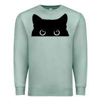 Seafoam Peeking Cat Premium Sweatshirt - maiPhamDesign