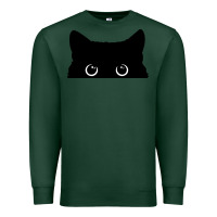Sports Green Peeking Cat Premium Sweatshirt - maiPhamDesign