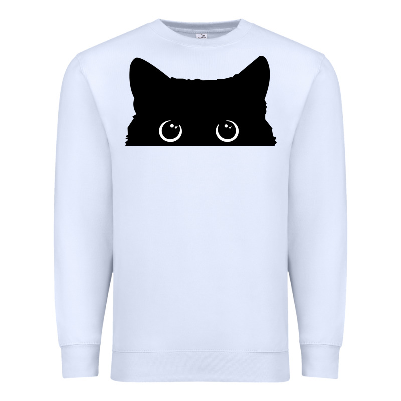 Peeking Cat Premium Sweatshirt by maiPhamDesign | Teevron