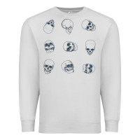 Dove Grey Skulls Premium Sweatshirt - maiPhamDesign