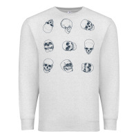Oatmeal Heather Skulls Premium Sweatshirt - maiPhamDesign