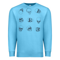 Ocean Blue Skulls Premium Sweatshirt - maiPhamDesign