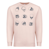 Pale Pink Skulls Premium Sweatshirt - maiPhamDesign