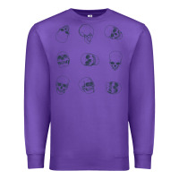 Purple Skulls Premium Sweatshirt - maiPhamDesign