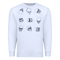 White Skulls Premium Sweatshirt - maiPhamDesign