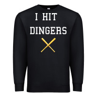 Black i hit dingers baseball Premium Sweatshirt - maiPhamDesign