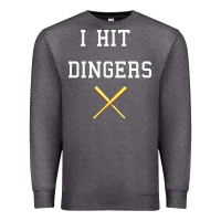 Charcoal Heather i hit dingers baseball Premium Sweatshirt - maiPhamDesign