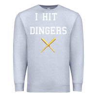Heather Grey i hit dingers baseball Premium Sweatshirt - maiPhamDesign