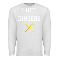 Oatmeal Heather i hit dingers baseball Premium Sweatshirt - maiPhamDesign