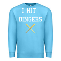 Ocean Blue i hit dingers baseball Premium Sweatshirt - maiPhamDesign