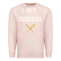 Pale Pink i hit dingers baseball Premium Sweatshirt - maiPhamDesign