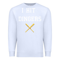 White i hit dingers baseball Premium Sweatshirt - maiPhamDesign