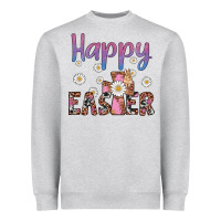 Heather Grey happy easter cross Heavyweight Sweatshirt - Artiststas