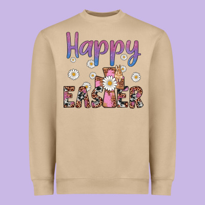 Happy Easter Cross Heavyweight Sweatshirt Designed By Artiststas