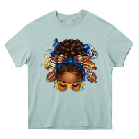 Arona blue and gold american football afro messy bun Heavy Core Tee - texasbilliewilder
