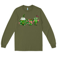 Army Green Cactus Lover Cactus Coffee Cups Long Sleeve Tee - FaDigitalArtStudio