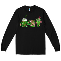 Black Cactus Lover Cactus Coffee Cups Long Sleeve Tee - FaDigitalArtStudio
