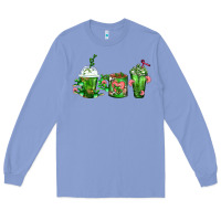 Colony Blue Cactus Lover Cactus Coffee Cups Long Sleeve Tee - FaDigitalArtStudio