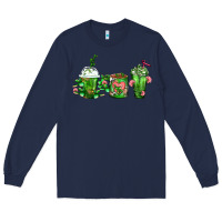 Navy Cactus Lover Cactus Coffee Cups Long Sleeve Tee - FaDigitalArtStudio