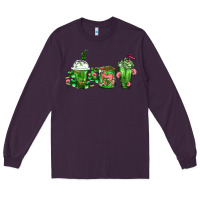 Plum Cactus Lover Cactus Coffee Cups Long Sleeve Tee - FaDigitalArtStudio