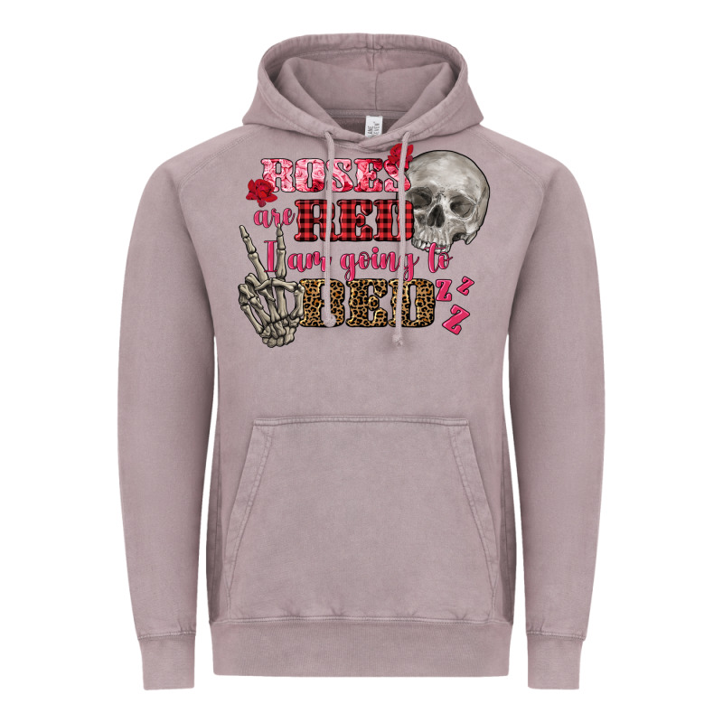 Valentine's Day Roses Are Red I Am Going To Bed Vintage Hoodie by FaDigitalArtStudio | Teevron