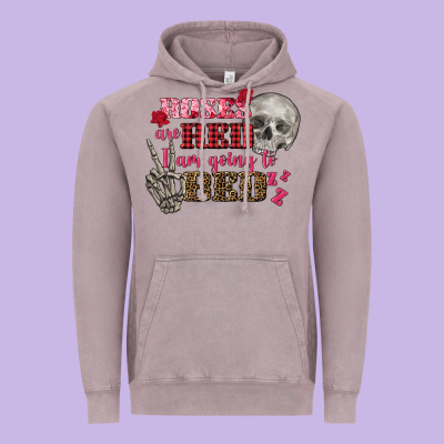 Valentine's Day Roses Are Red I Am Going To Bed Vintage Hoodie Designed By Fadigitalartstudio