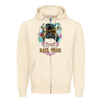 Sandshell nail tech life messy bun Zipper Hoodie - BarkalooDesign