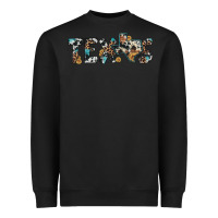 Black texas sunflower cowhide leopard texas map Heavyweight Sweatshirt - Artiststas