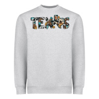 Heather Grey texas sunflower cowhide leopard texas map Heavyweight Sweatshirt - Artiststas