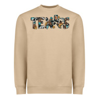 Texas Sunflower Cowhide Leopard Texas Map Heavyweight Sweatshirt | Teevron