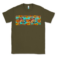 Army Green Farm life fall Classic Tee - Artiststas