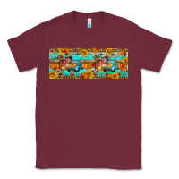 Burgundy Farm life fall Classic Tee - Artiststas