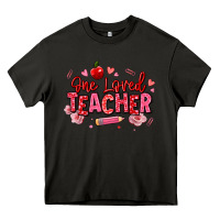 Asphalt one loved teacher afro messy bun Heavy Core Tee - texasbilliewilder