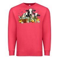 Cardinal easter cows with chicks Premium Sweatshirt - AdoDesignShop