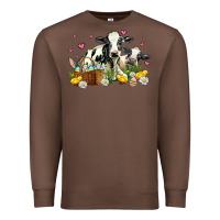 Chestnut easter cows with chicks Premium Sweatshirt - AdoDesignShop