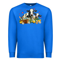 True Royal easter cows with chicks Premium Sweatshirt - AdoDesignShop