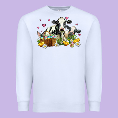 Easter Cows With Chicks Premium Sweatshirt Designed By Adodesignshop