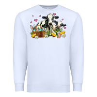 White easter cows with chicks Premium Sweatshirt - AdoDesignShop