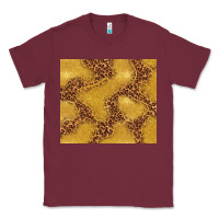 Burgundy gold glitter with leopard pattern Classic Tee - TumblerDesignByShophia